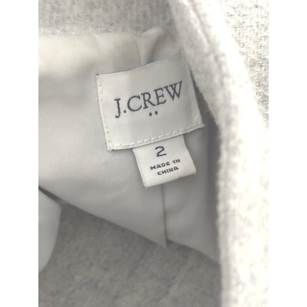 Clean Girl Wool Blend Coat Size 2 Light Grey Stand Collar Chic Winter Jacket - Picture 5 of 13